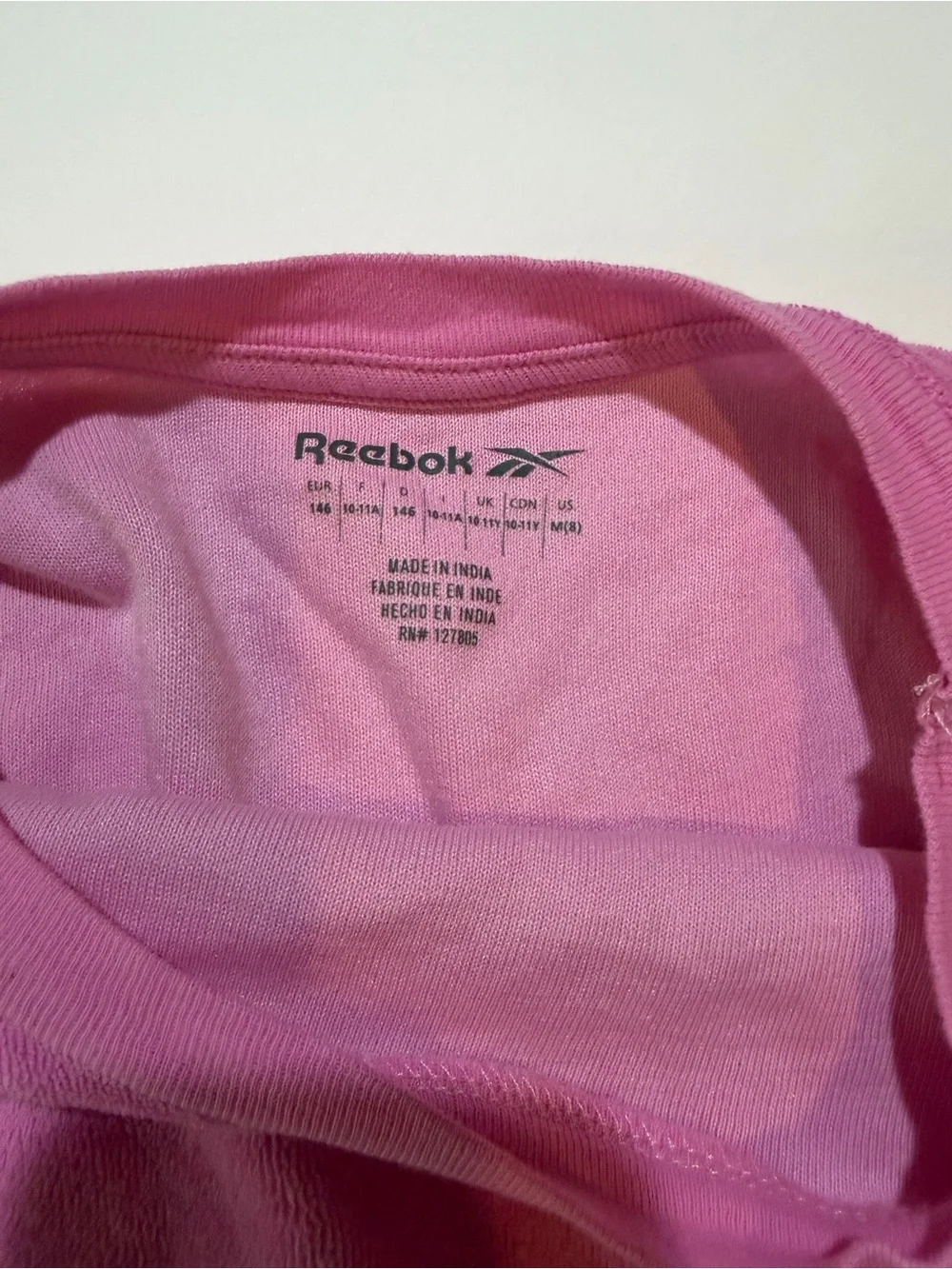 Reebok Girls Velour 2 Piece Lounge Set Pink Crop Tank Shorts Youth M US 8